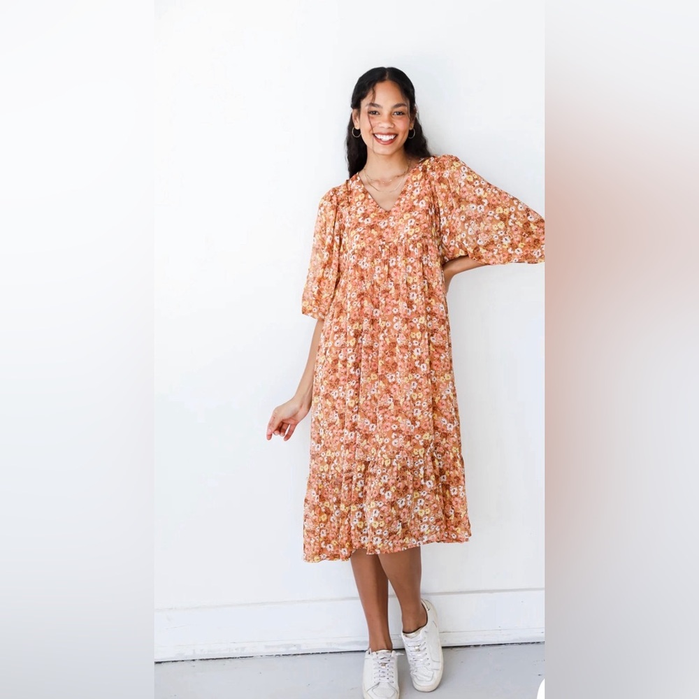 Hudson Grey midi floral dress